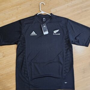 Adidas All Blacks Men's Black Rugby Training Shirt